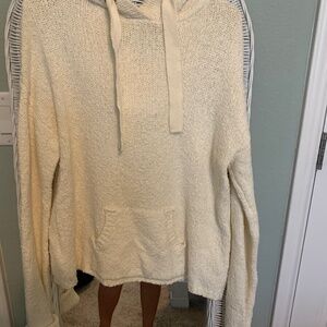Sweater cream hoodie